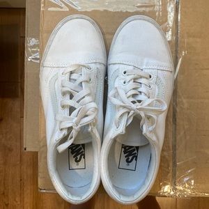 White low top vans